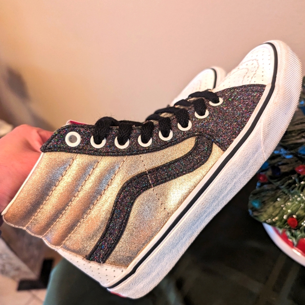 Vans Customs Gold and Glitter Hi